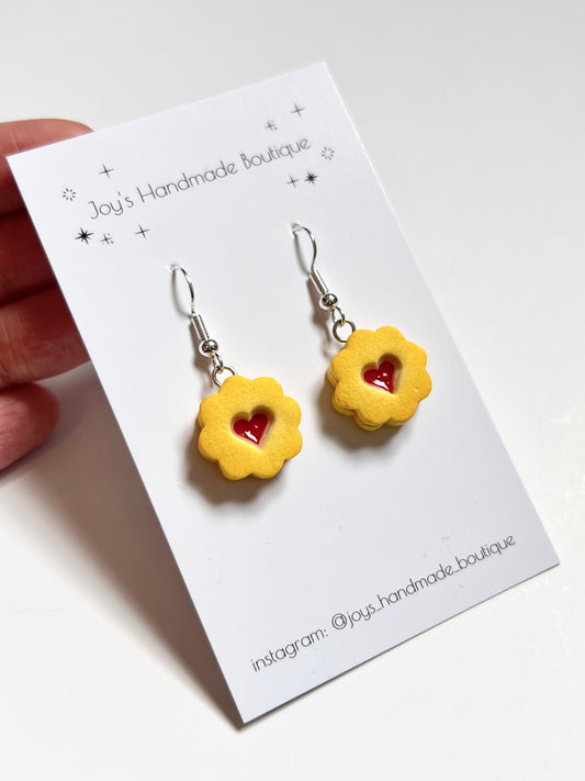 Shrewsbury Biscuit Earrings | Handmade from polymer clay