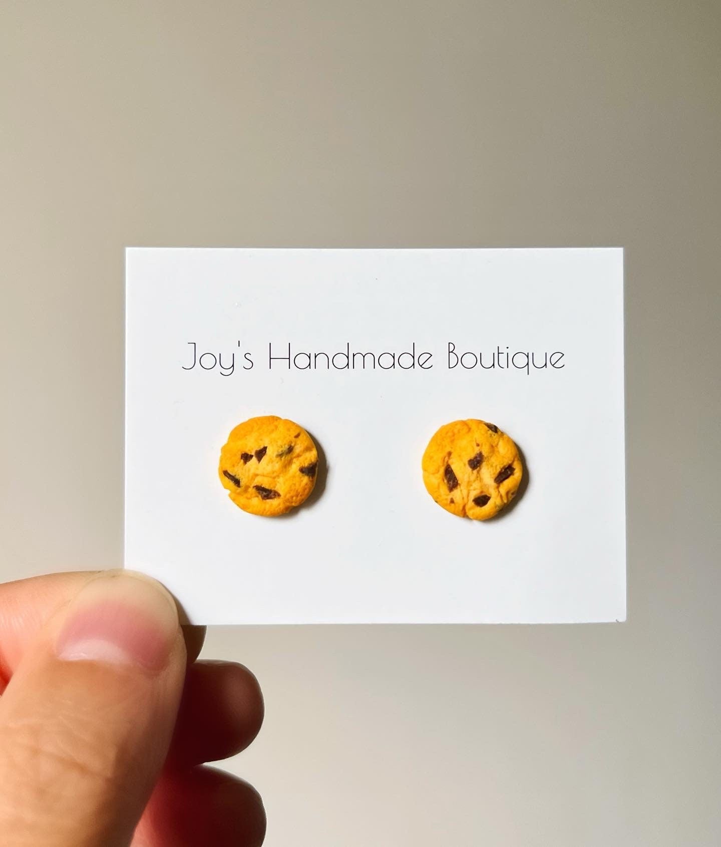 Choc-Chip Cookie Stud Earrings