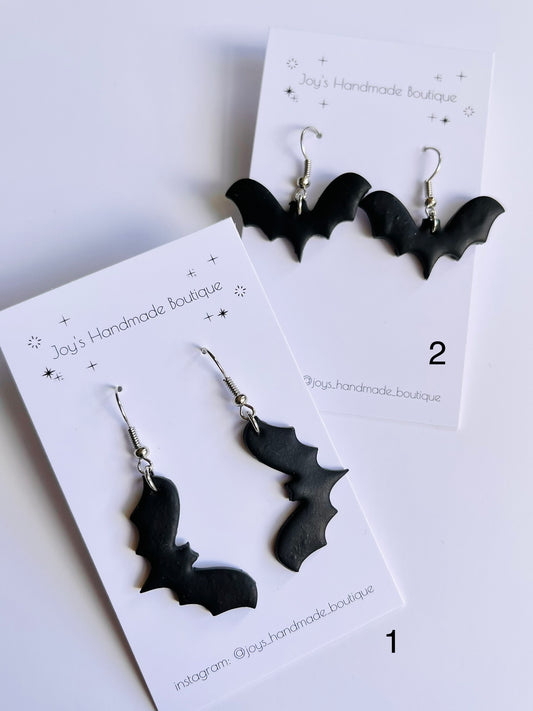 Bat Earrings | Handmade from polymer clay